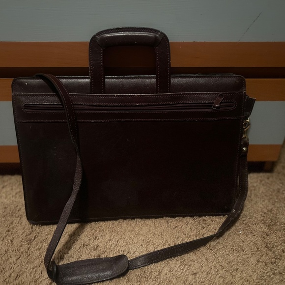 Deep maroon/brown briefcase - Picture 2 of 12